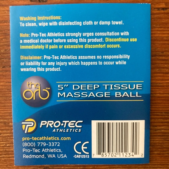 Deep Tissue Massage Ball by Orb 5 Inches in Blue - Picture 3 of 4